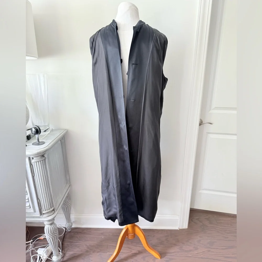 CELINE Silk Wool Blend Belted Trench Coat - Picture 8 of 16